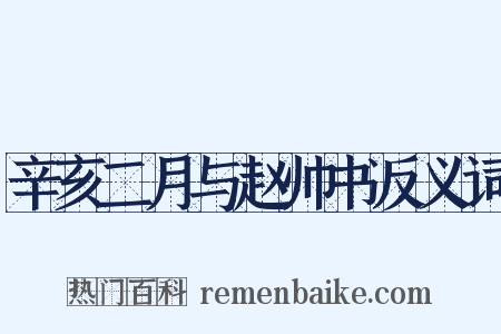辛亥二月与赵帅书反义词是什么意思的图片